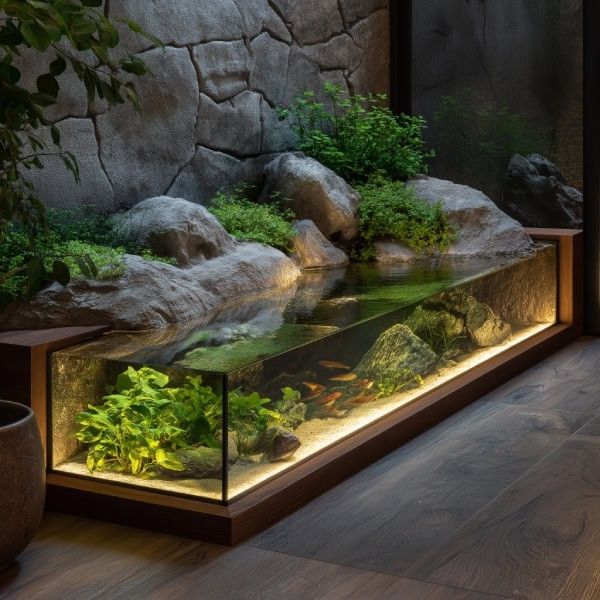Landscape architecture — indoor aquarium garden